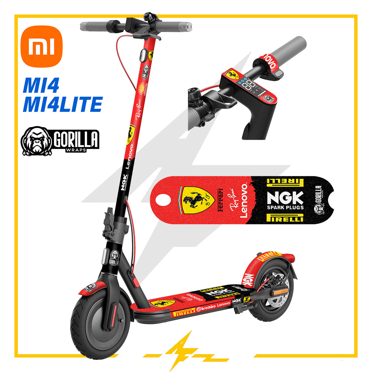 Vinilo para patinete eléctrico Xiaomi MI4 / MI4 LITE Ferrari
recambios patinete eléctrico
tienda de repuestos de patinetes eléctricos
recambios patinetes
repuestos de patinetes
accesorios patinete eléctrico
accesorios patinete
repuestos patinete
piezas de patinete eléctrico
piezas patinete electrico
ruedas patinete
taller del patinete
piezas de repuesto patinete eléctrico
af scooters